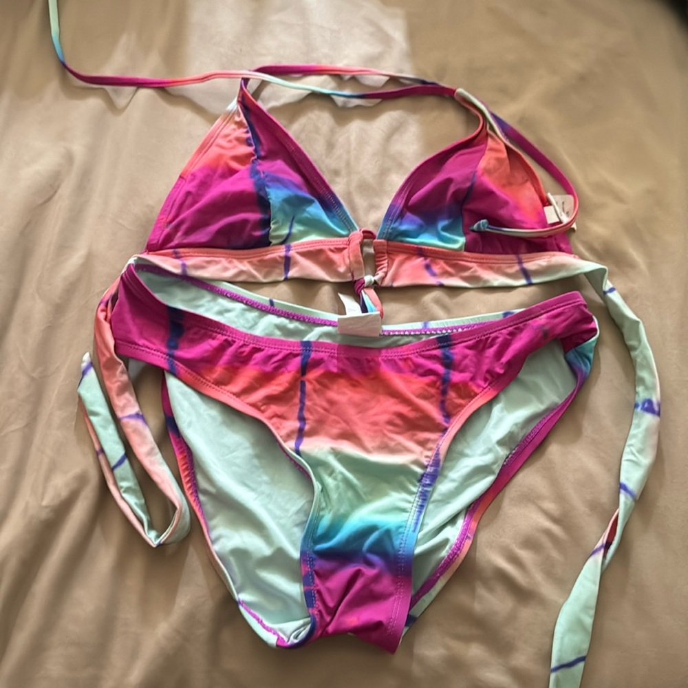 Multicolored Lucky Brand Bikini- Large